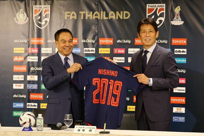 東南アジアのリーダーになる いまは幸せ感を タイ代表新監督に就任した西野朗氏が饒舌に決意表明 サッカーダイジェストweb
