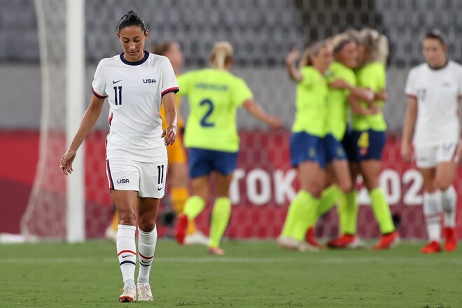 東京五輪女子サッカーは波乱の幕開け 44戦無敗のアメリカが初戦でスウェーデンに0 3の完敗 サッカーダイジェストweb 東京五輪女子サッカーは波乱の幕開け 44戦無敗のアメリカが初戦でスウェーデンに0 3の完敗 サッカーダイジェストweb